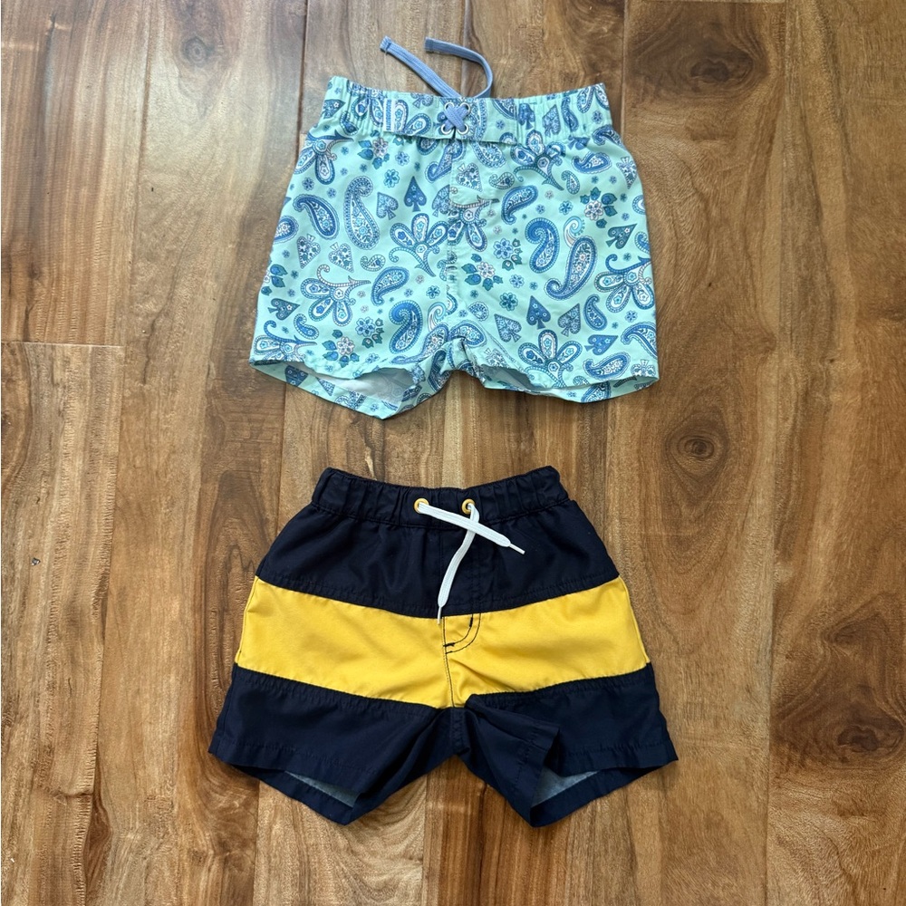 18-24 month baby boy swim trunks. (2 pairs)